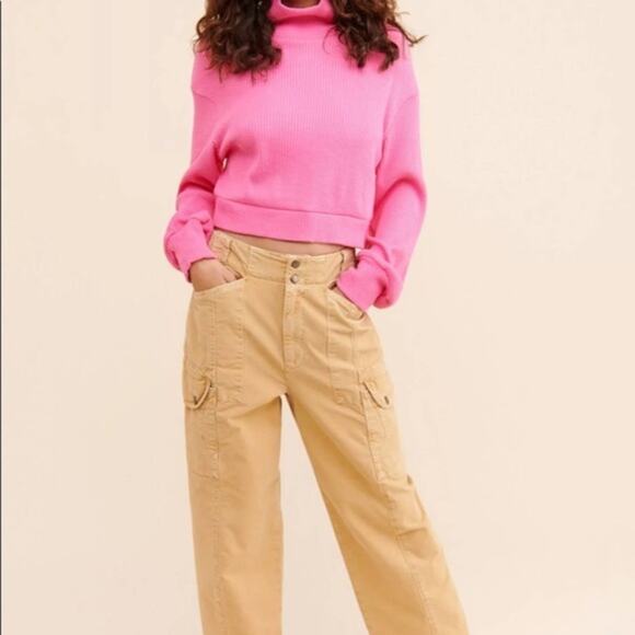 Line and Dot pink knit sweater. Turtleneck size large.‎ - Picture 7 of 8